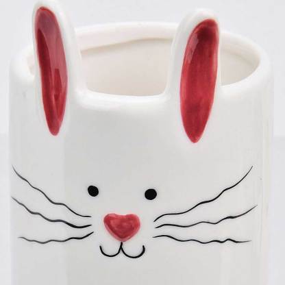 CE10006WH	 L2.9"W2.9"H7" - EASTER RABBIT VASE