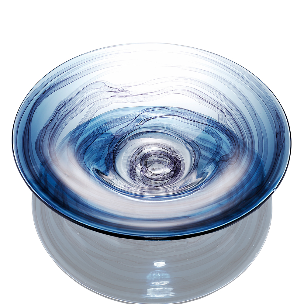 21029	 D15.4"H3.1" - GLASS DECORATIVE PLATE
