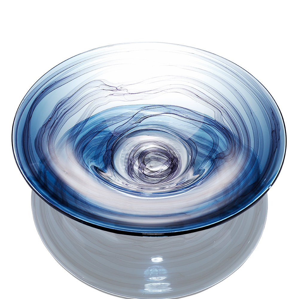 21029	 D15.4"H3.1" - GLASS DECORATIVE PLATE