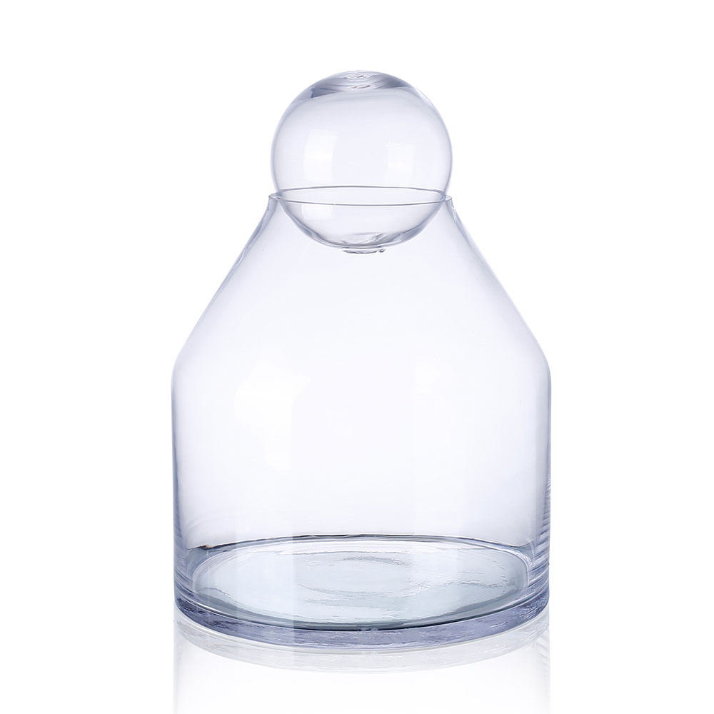 64518	 D9.5"H13.5" - GLASS JAR WITH BALL LID