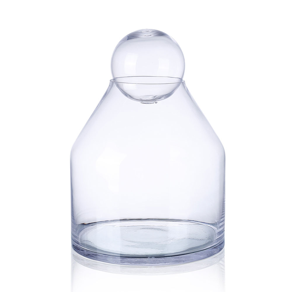64518	 D9.5"H13.5" - GLASS JAR WITH BALL LID