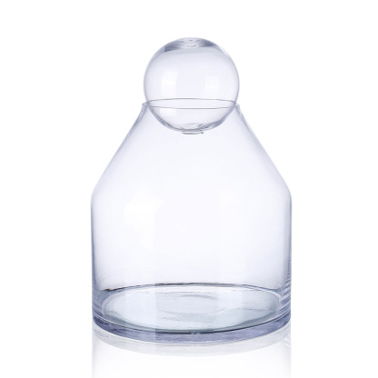 64518	 D9.5"H13.5" - GLASS JAR WITH BALL LID