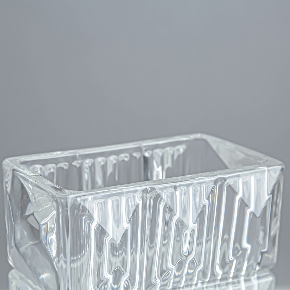 74148 L5.1W3.1H7.9" - GLASS VASE