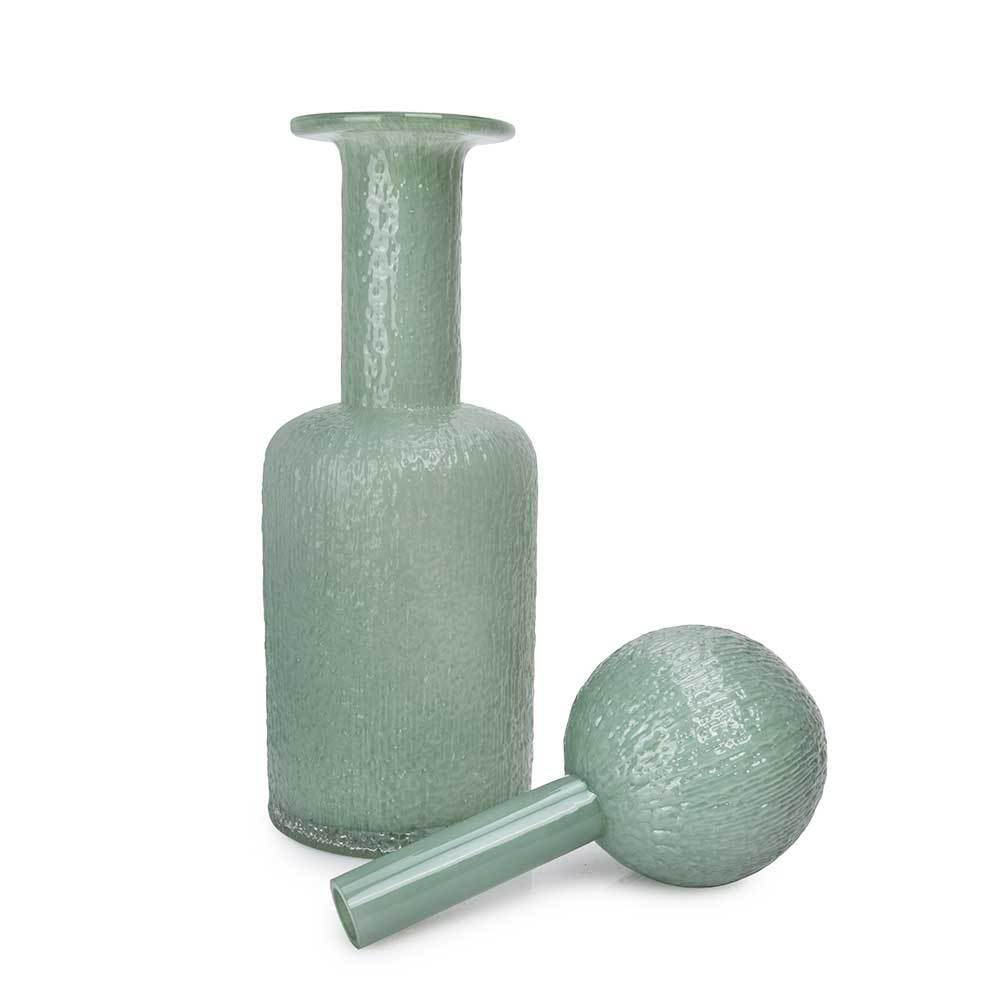 GA26044GR	 D4.7"H18.1" - GLASS BOTTLE WITH LID