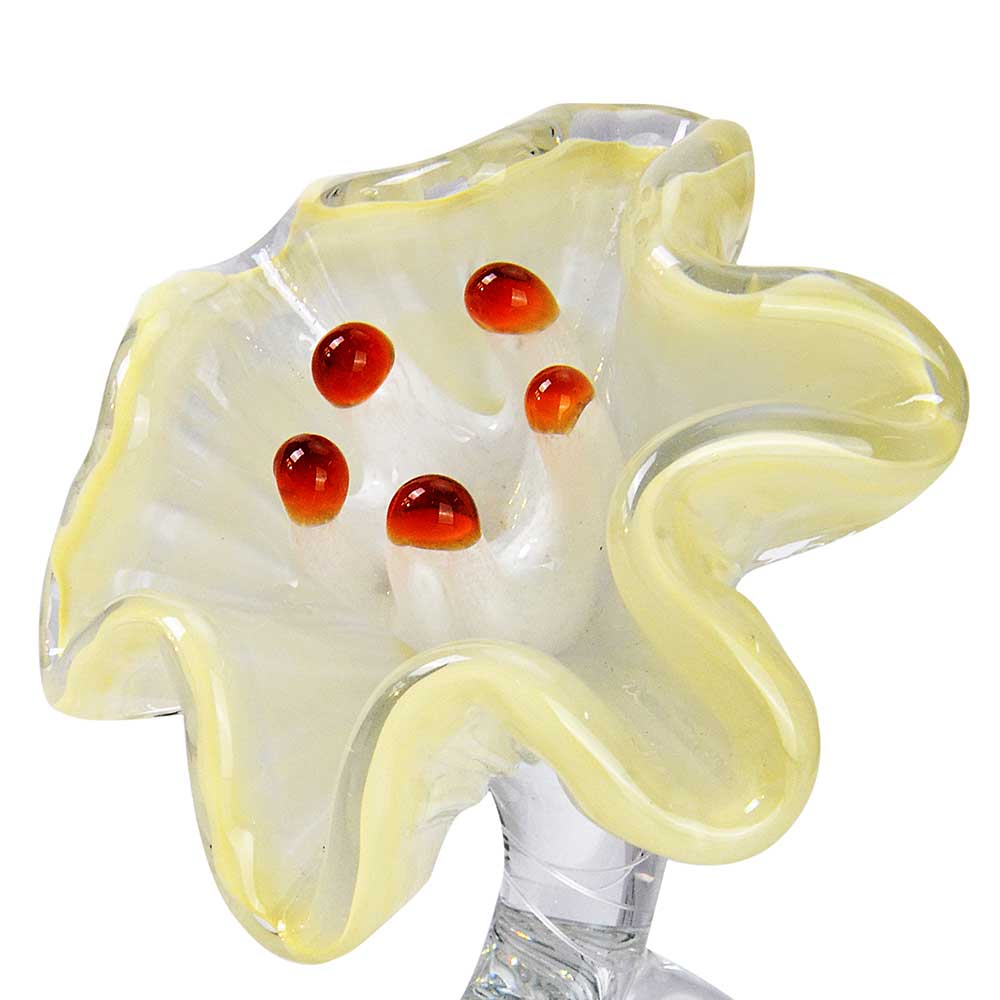 GE53004YE	 L3.5"W3.5"H3.9" - GLASS FLOWER