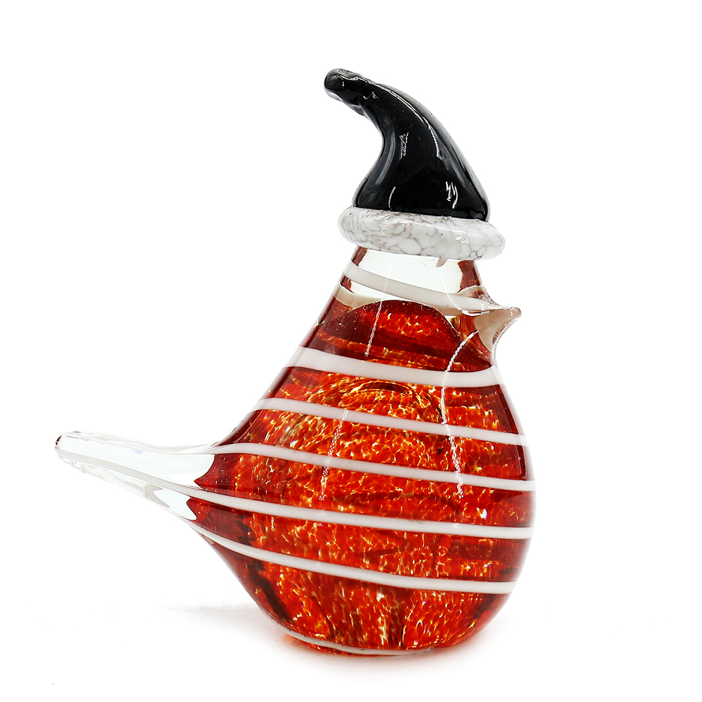 49637	 L4.5"W2.5"H4.5" - GLASS BIRD FIGURINE