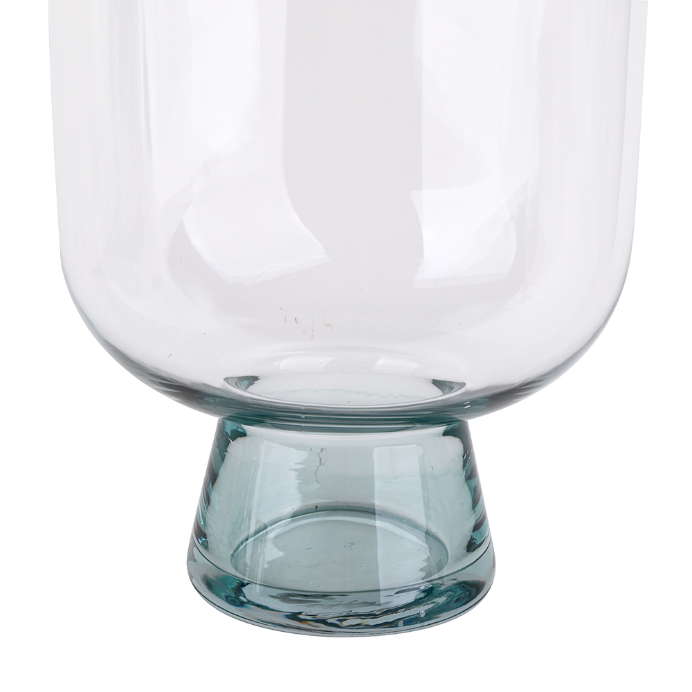 GA78057GR	 L6.5"W6.5"H9.84"GLASS VASE
