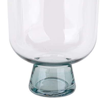 GA78057GR	 L6.5"W6.5"H9.84"GLASS VASE