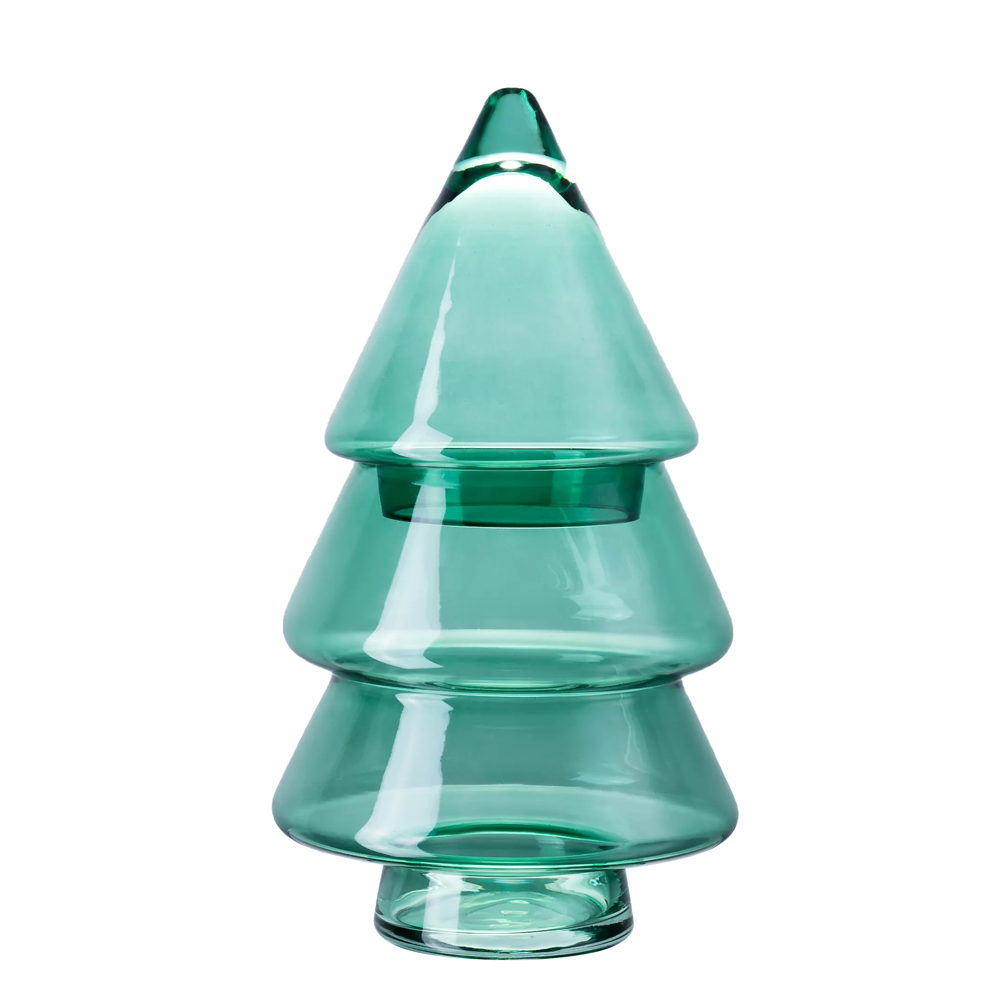 11045	 D6.3"H11.8" - GLASS CHRISTMAS TREE