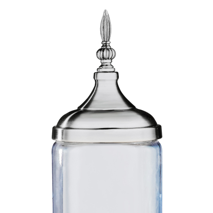 64808	 D5.5"H21.5" - GLASS APOTHECARY JAR WITH LID
