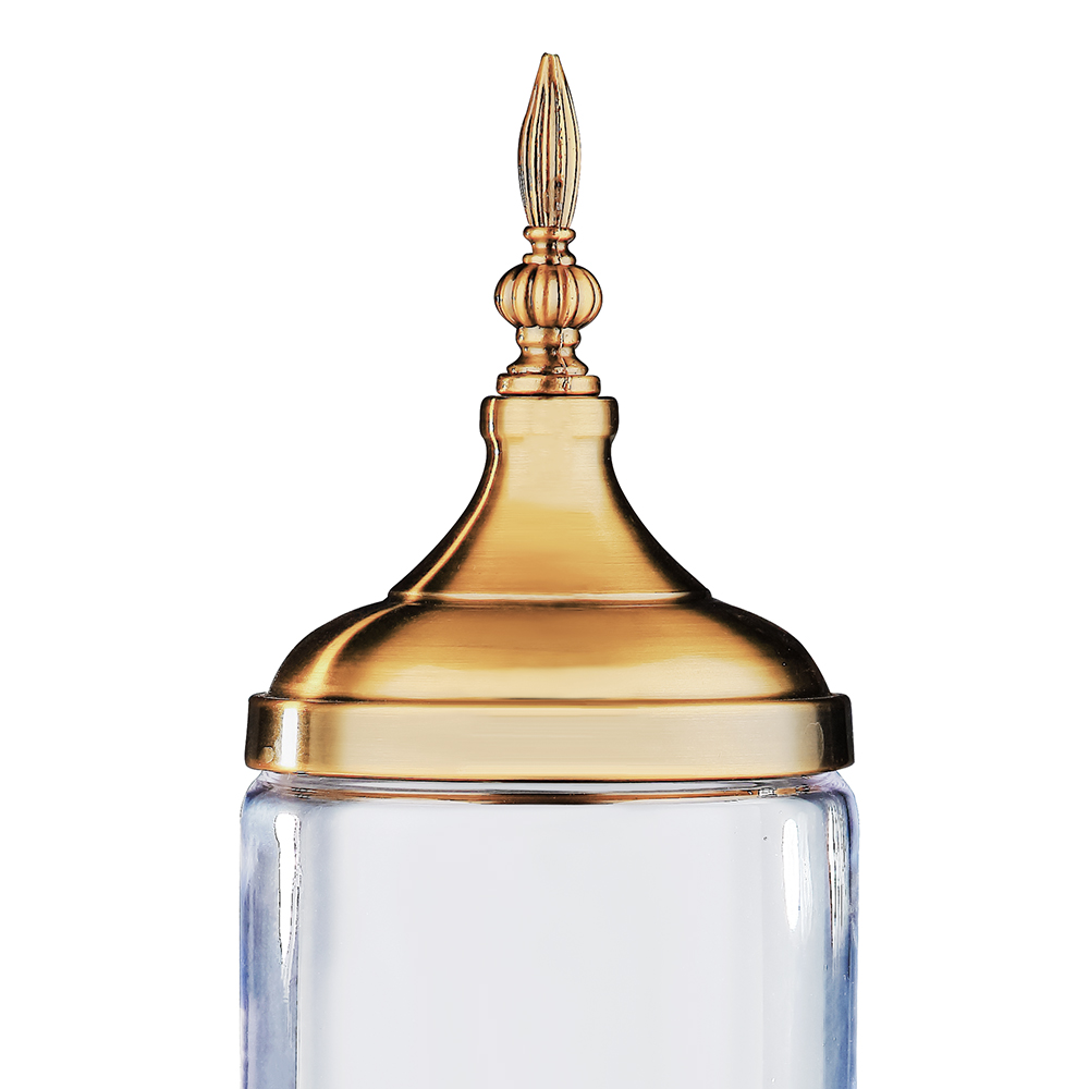 64807	 D5.5"H21.5" - GLASS APOTHECARY JAR WITH LID