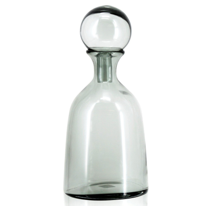 12042	 *D5.9"H12.6" - GLASS BOTTLE VASE WITH LID