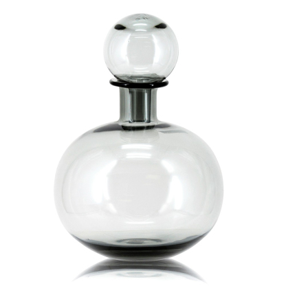 12043	 D7.9"H11" - GLASS BOTTLE VASE WITH LID