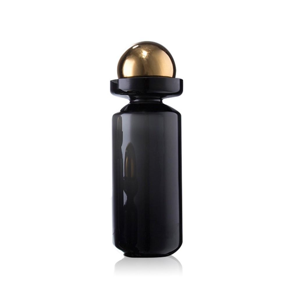 D4.7"H15" - GLASS VASE WITH CRYSTAL BALL