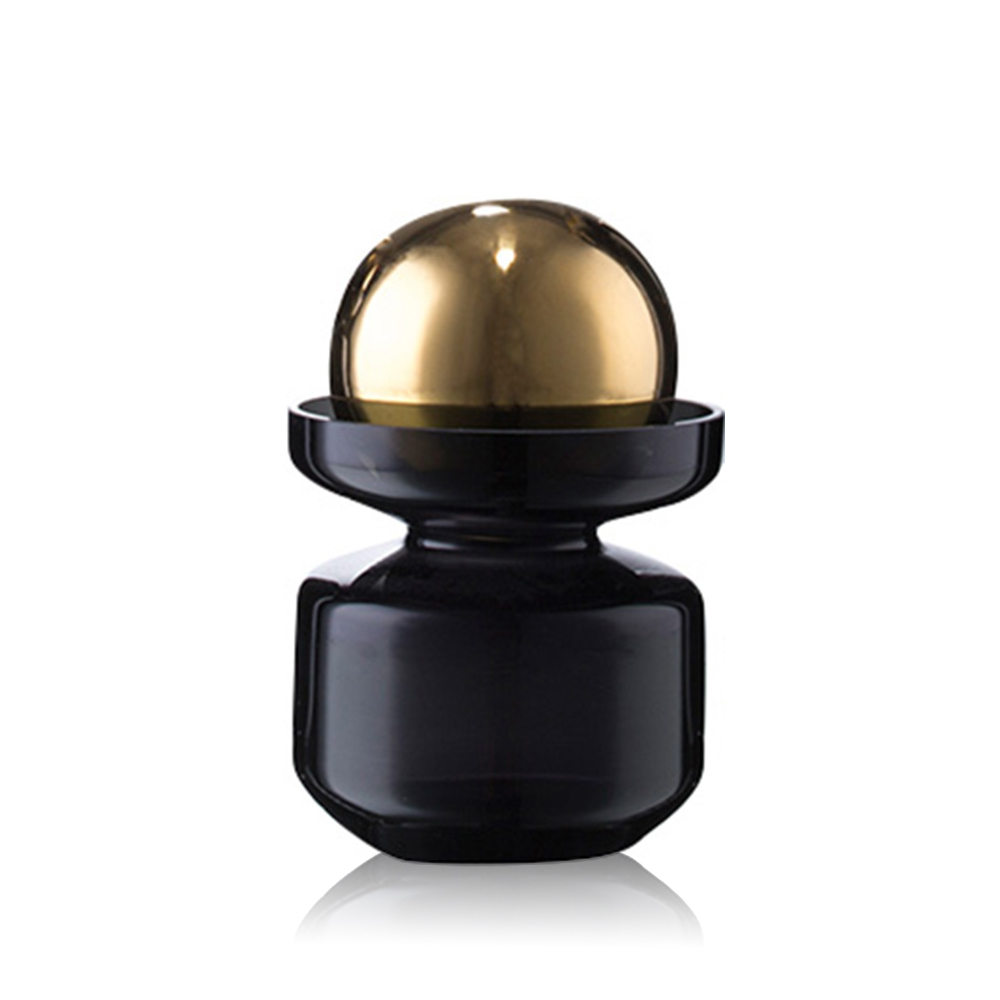 D4.72"H8.74" - GLASS VASE WITH CRYSTAL BALL