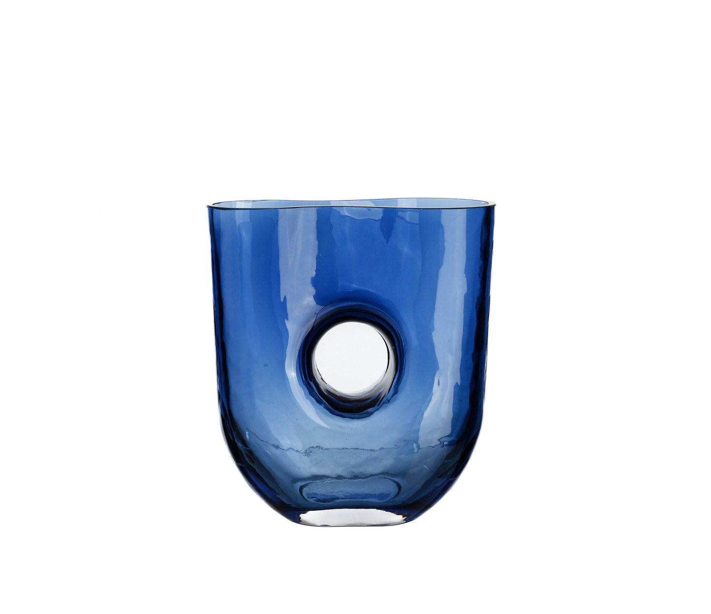 L6.3W3.1H6.7" - GLASS DONUT VASE