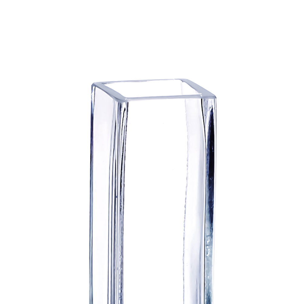 50016	 L1.5"W1.5H8" - SQUARE GLASS BUD VASE