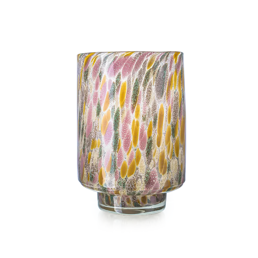 19033	 D7.1"H10.2" - CONFETTI GLASS VASE
