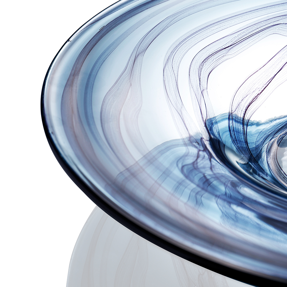21029	 D15.4"H3.1" - GLASS DECORATIVE PLATE