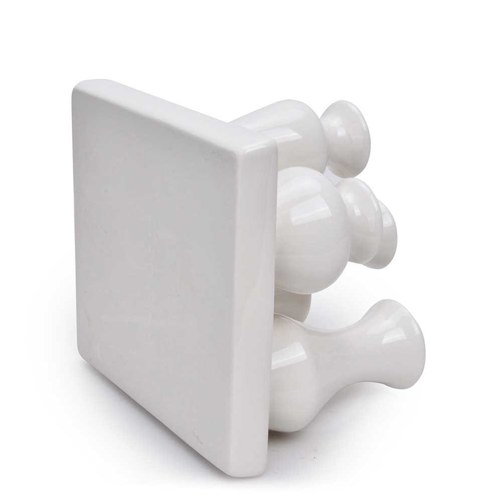 CA07044WH	 L6.3"W6.3"H5.6" - CERAMIC BUD VASE TRAY