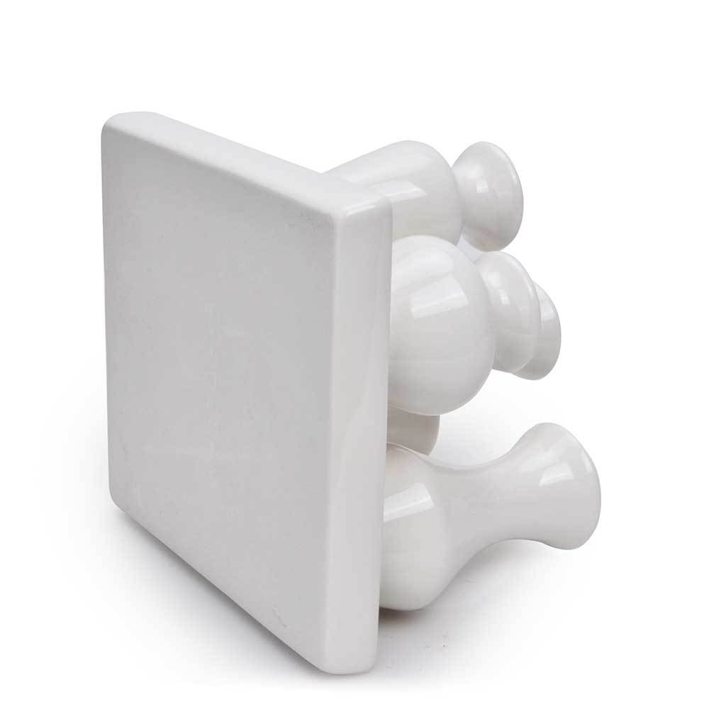 CA07044WH	 L6.3"W6.3"H5.6" - CERAMIC BUD VASE TRAY