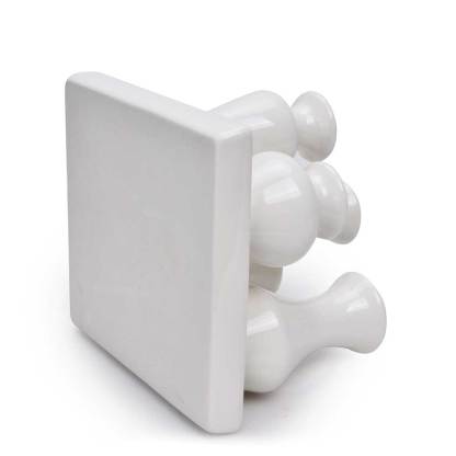 CA07044WH	 L6.3"W6.3"H5.6" - CERAMIC BUD VASE TRAY