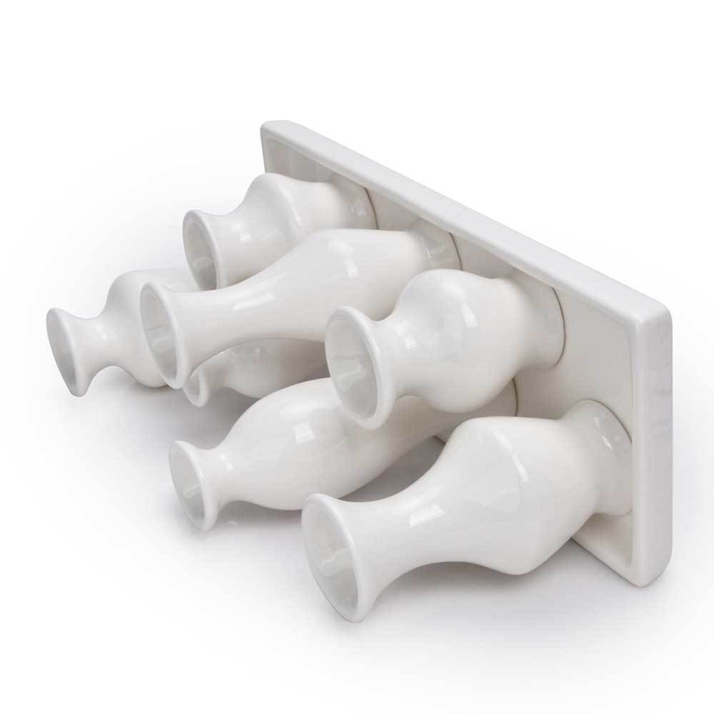 CA07043WH	 L11.9"W4.4"H5.8" - CERAMIC BUD VASE TRAY