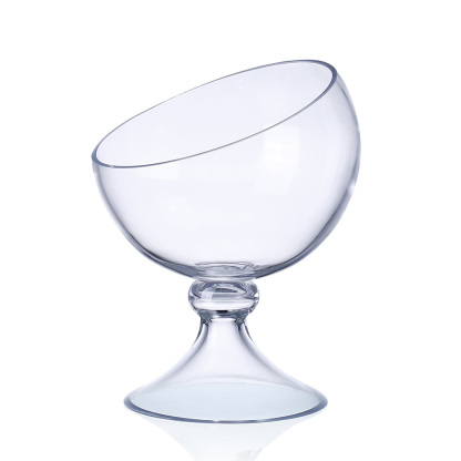 64451	 D9.5"H13" - GLASS CANDLEHOLDER