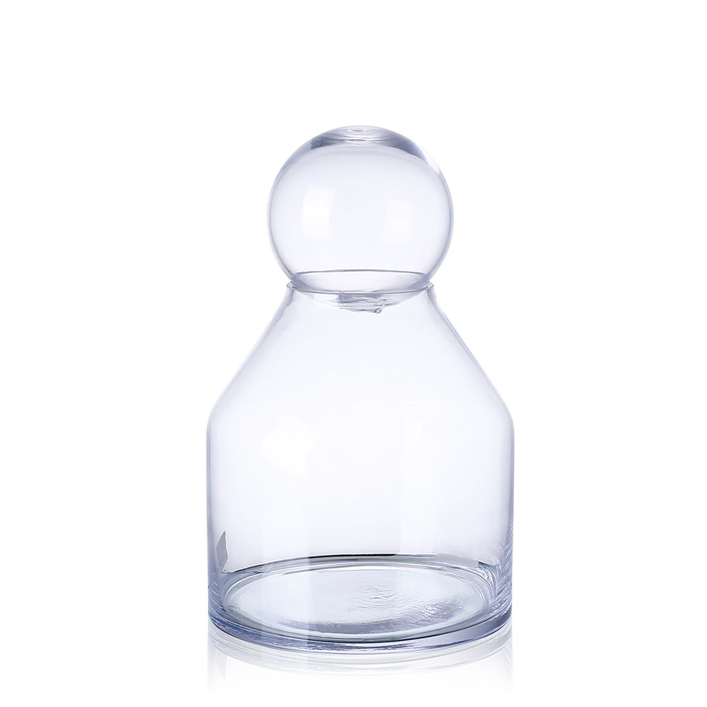 64517	 D8"H12" - GLASS JAR WITH BALL LID