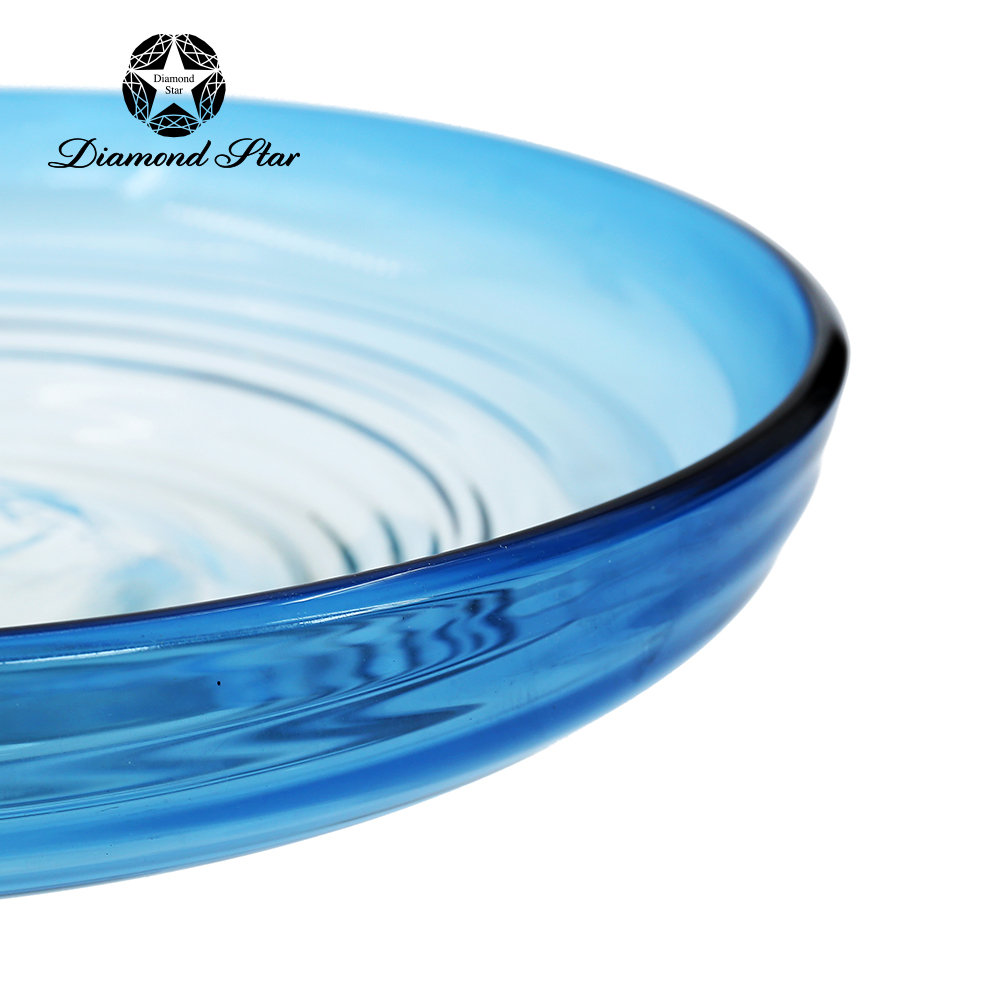 21113	 D19.3"H4.3" - GLASS DECORATIVE PLATE