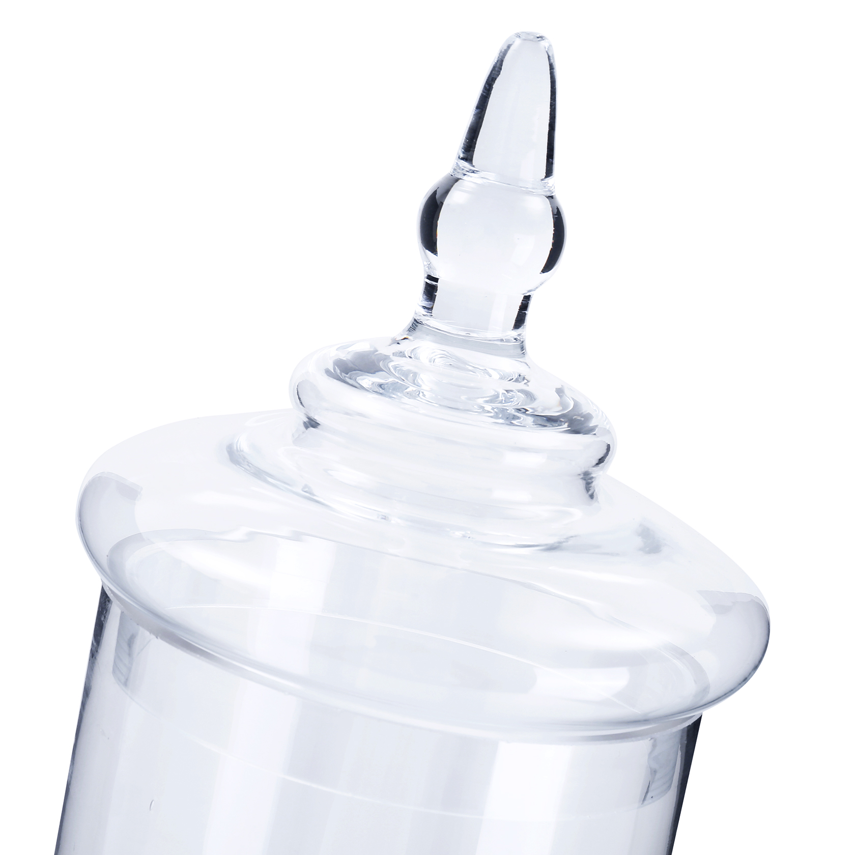 83404	 D5.2"H20" - GLASS APOTHECARY JAR WITH LID
