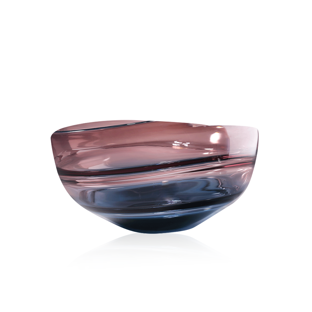 21252	 D13.78"H7.09" - GLASS VASE