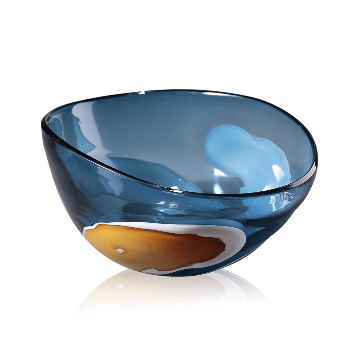 21253	 D11.02"H4.7" - GLASS VASE
