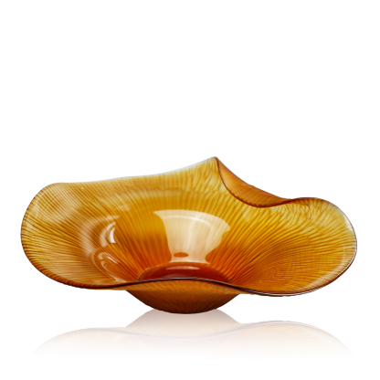 *L12.8W11.4H3.5" - GLASS BOWL