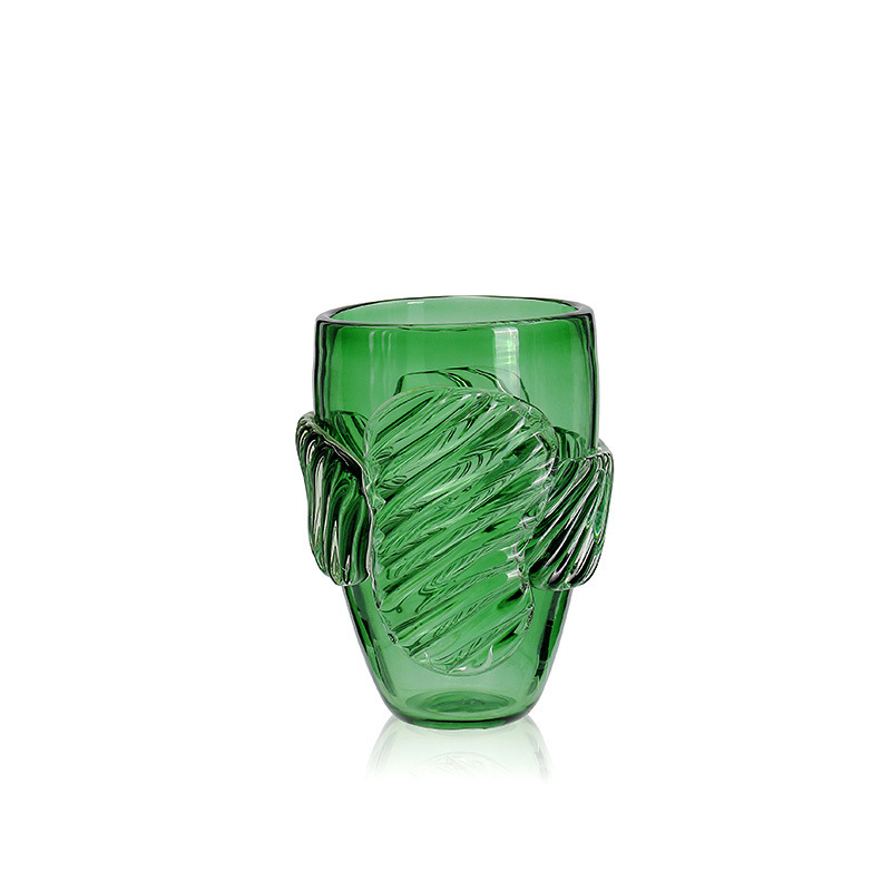 21431	 D8"H6.5"GLASS VASE 4PC/CASE