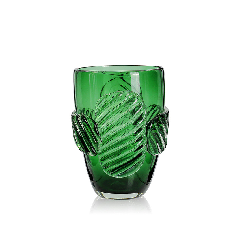 21432	 D9.5"H7.5"GLASS VASE 4PC/CASE
