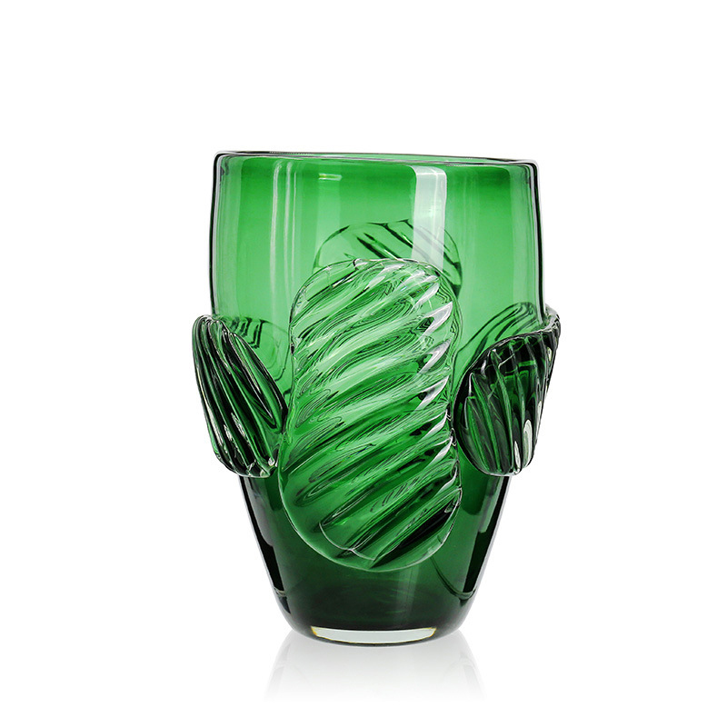 21433	 D10.5"H8.5"GLASS VASE 2PC/CASE