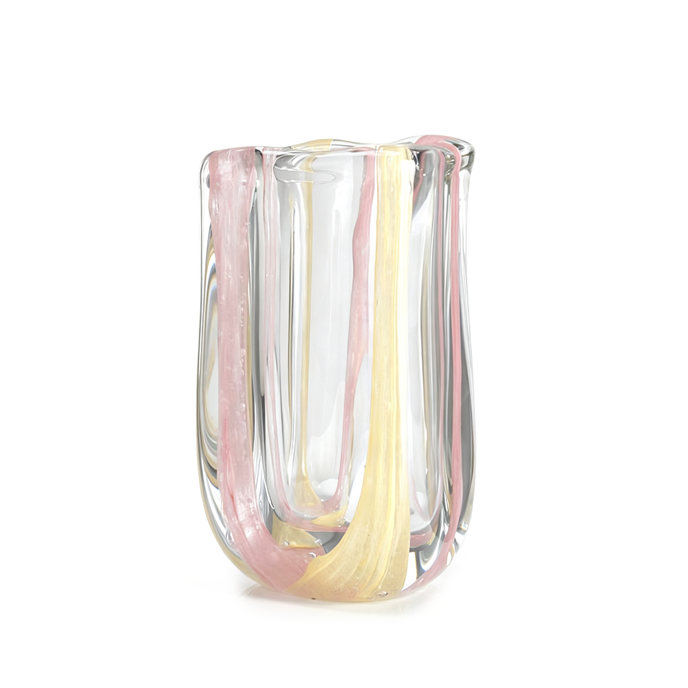 21550	 H8" D5"GLASS VASE