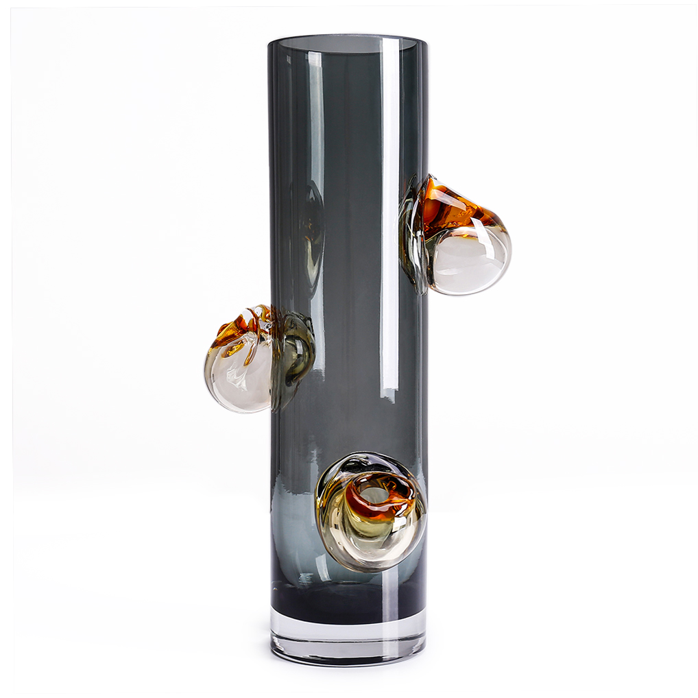 21578	 L6"W5.7"H15" - ART GLASS VASE