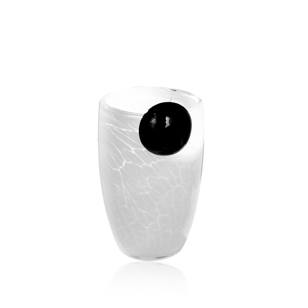21582	 L7"W6.3"H10.2" - ART GLASS VASE