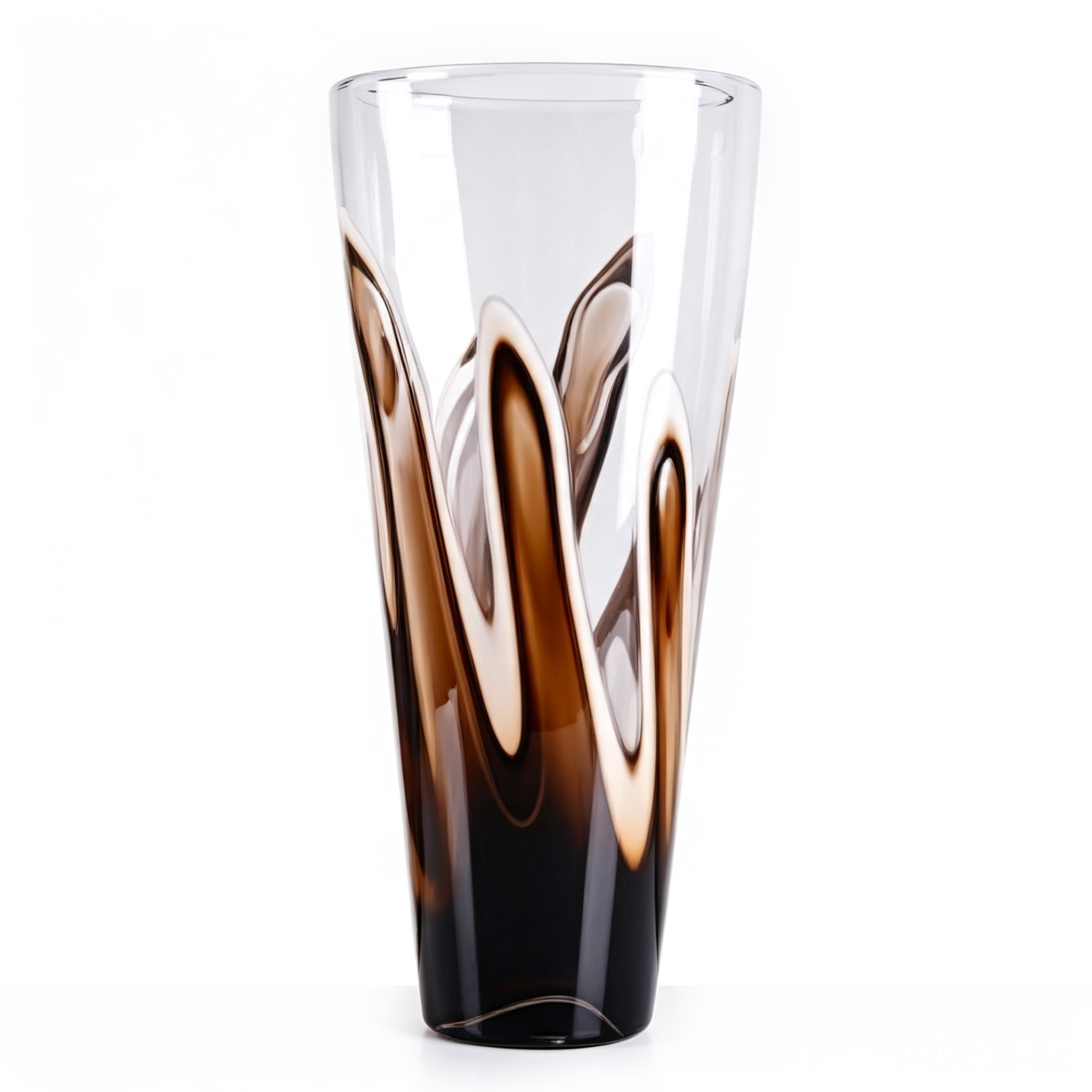 21588	 L7.5"W5.5"H16.5"GLASS VASE 2PC/CASE