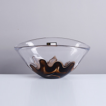 L14"W9.5"H6.5"GLASS VASE 2PC/CASE