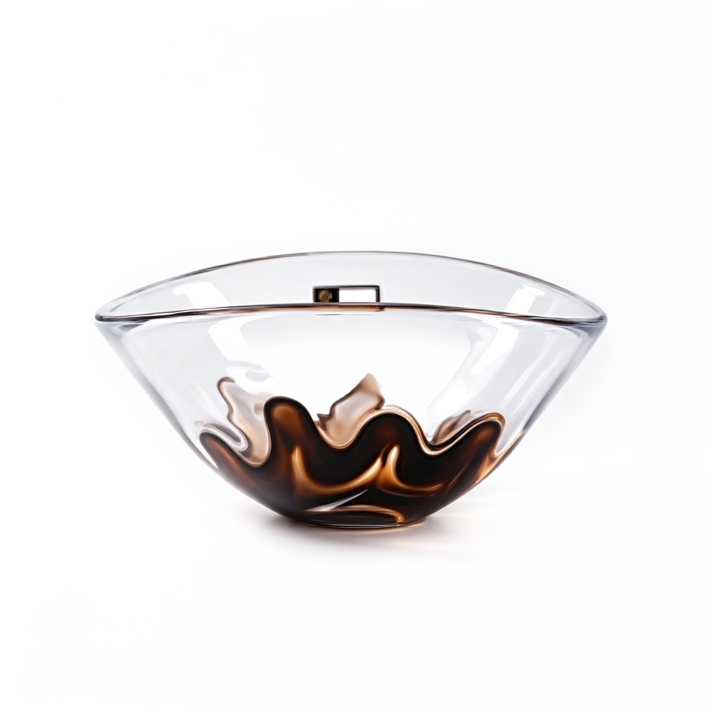 21589	 L14"W9.5"H6.5"GLASS VASE 2PC/CASE
