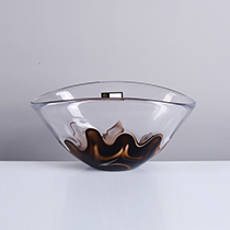 L14"W9.5"H6.5"GLASS VASE 2PC/CASE