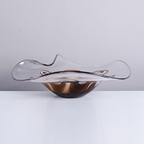 L16"W13.5"H4.5"GLASS VASE 2PC/CASE