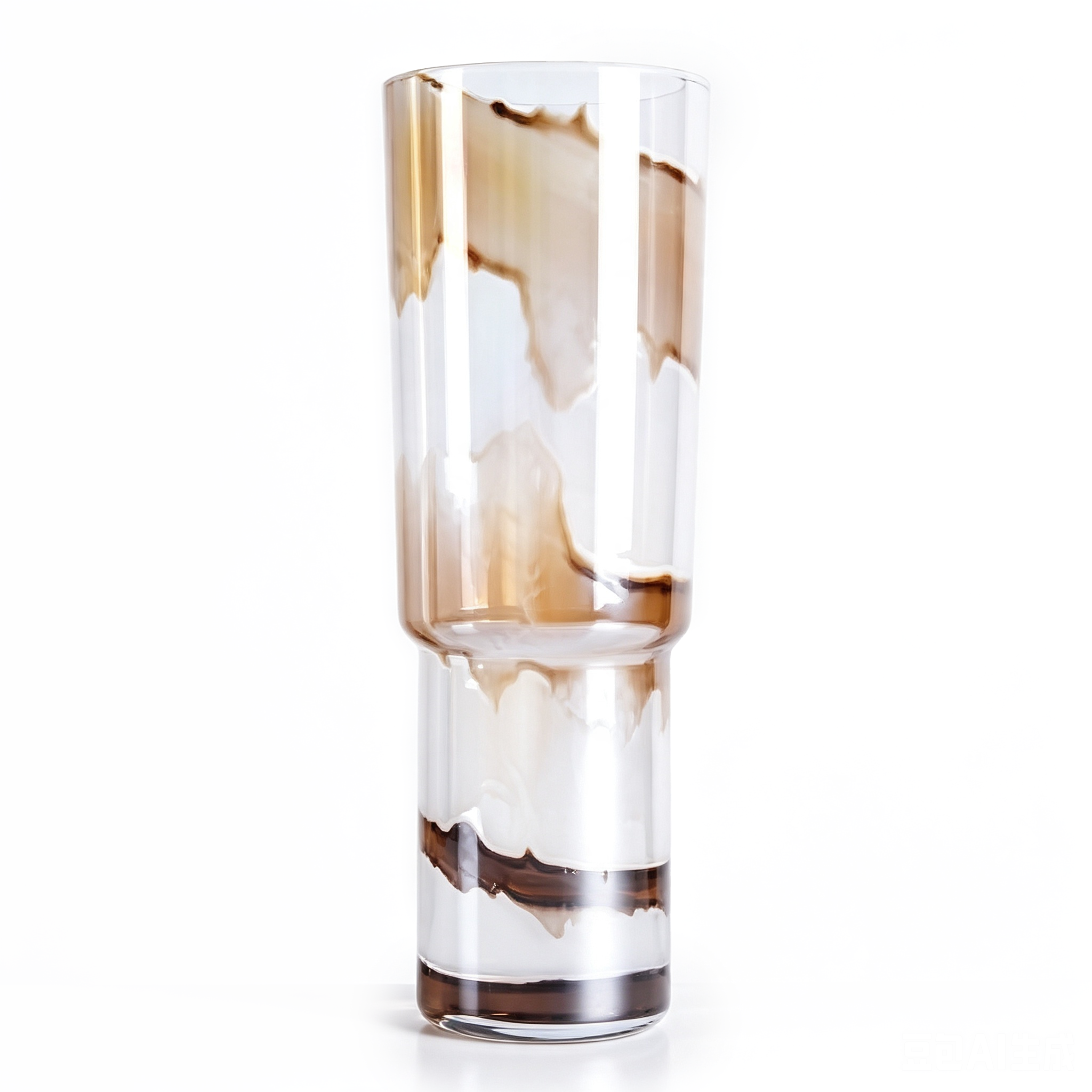 21591	 L6"W6"H17.5"GLASS VASE 4PC/CASE