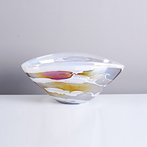 L14"W10"H6.5"GLASS VASE 4PC/CASE