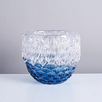 L8.5"W8.5"H7"GLASS VASE 4PC/CASE