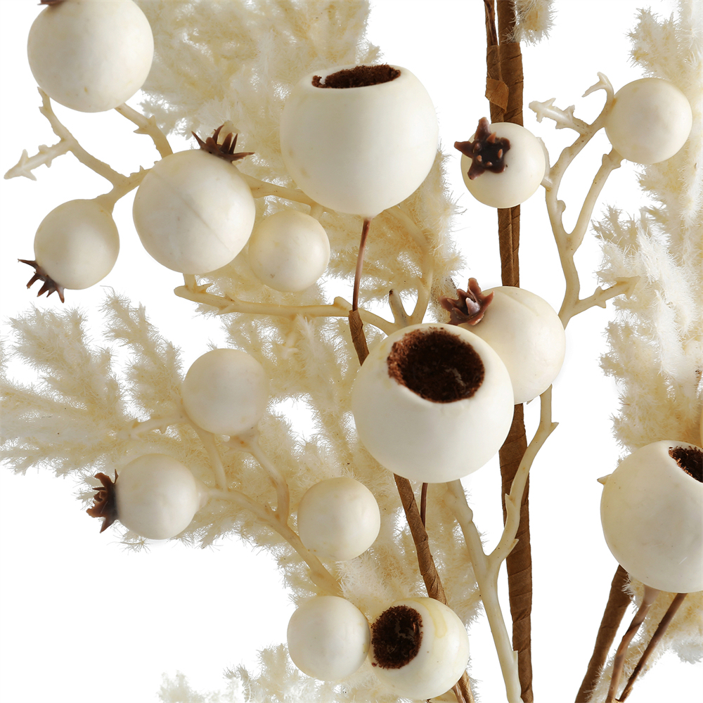 31341	 L26W5.9H2.4" - WHITE BERRIES PICK
