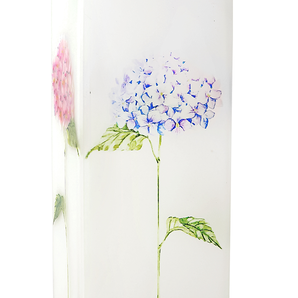 86032	 L3.5"W3.5"H11" - GLASS VASE